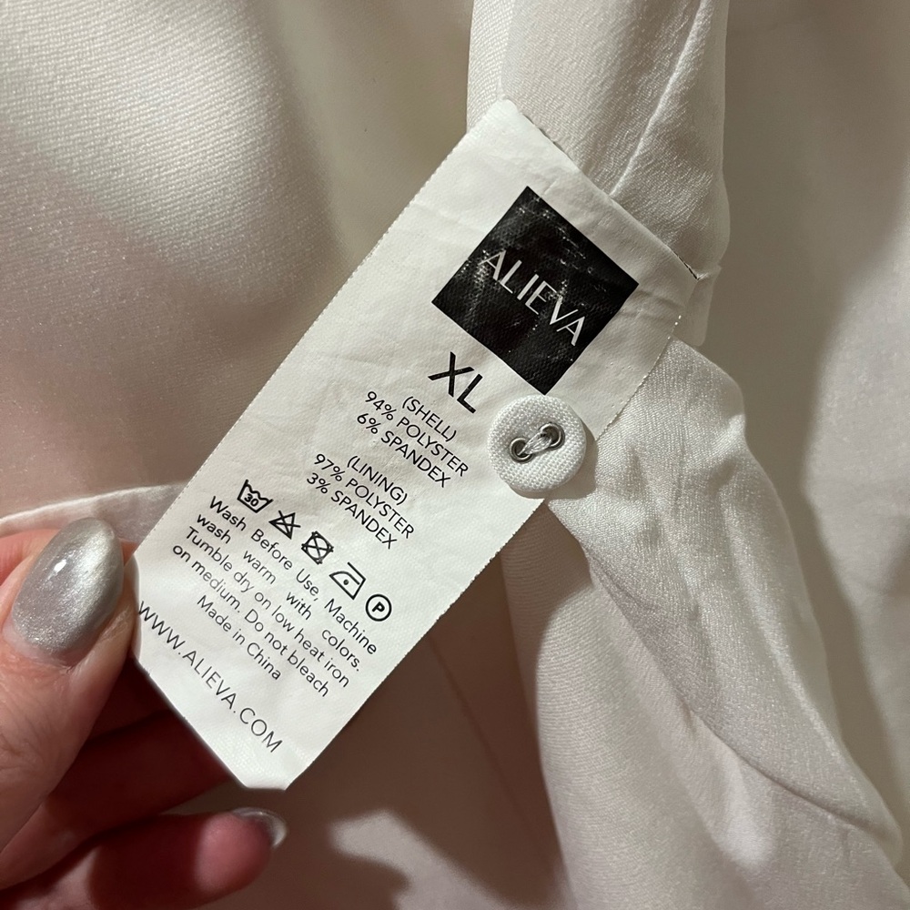 Ana Off-Shoulder Belted Jumpsuit in White - Picture 15 of 15